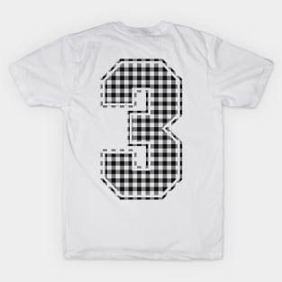 Plaid Number - 3 - Dark T-Shirt